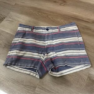 GAP Blue Red Striped Shorts Women’s Size 6 4” Inseam Summer Casual